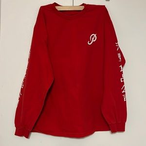 Red Long Sleeve Primitive Graphic Tee